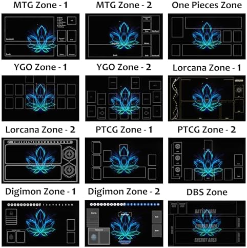 Custom Playmat 24" x 14" Non-Slip with Mat Bag - Printable Play Zone & Optional Stitched Edging, Any Image Printed Your Design Tournament and Card Game Legal