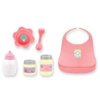 JC Toys - Doll High Chair | Fits Dolls up to 17" | Easy to Clean | Simple Assembly | 7 Piece Play Set| Ages 2+, Pink/Blue