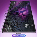 MTG Playmat Includes with 20 Damage Counters and Professional Storage Bag 24*14 and Edge-Locking Waterproof and Non-Slip Mat (Lotus 3)