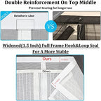 Upgraded Magnetic Screen Door Thicker 250g/m² Reinforced Mesh,36 Longer Magnets,Door Screen Magnetic Closure for Single Door,Heavy Duty Door Net Screen with Magnet,Fit Doors to 36 x 80 Inch,White
