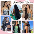 Human Braiding Hair Deep Water Wave Bulk 100g 2 Bundles 26 Inch 100% Brazilian Virgin Curly Extensions for Boho Braids Natural Black Wet and Wavy Braiding Boho Human Hair