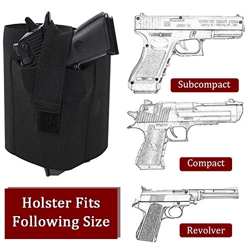 Concealed Carry Ankle Holster, Accmor Adjustable Elastic Leg Concealment Gun Holsters for Men and Women, Right & Left Hand Draw