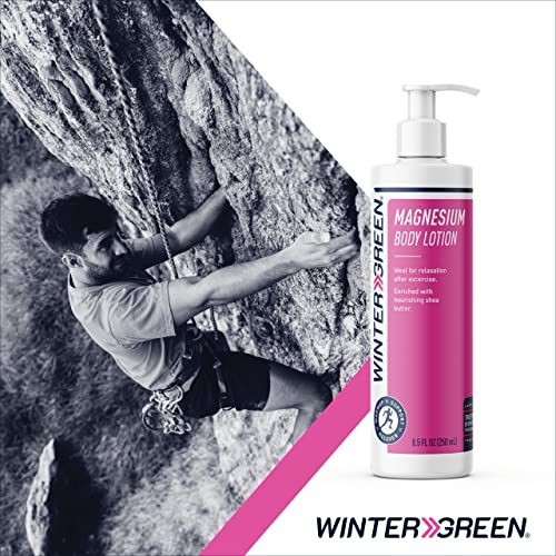 Wintergreen Magnesium Lotion, Pure Magnesium PCA, Shea Butter, Arnica Montana, Seed Oil, & Vitamin E, 8.5 Fl Oz (250 ml)