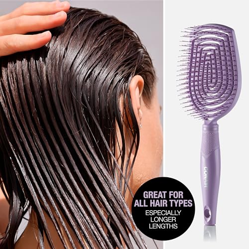 Conair Scalp Care Detangling Flexi Head Paddle Hairbrush - Massager for Curly Hair