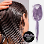Conair Scalp Care Detangling Flexi Head Paddle Hairbrush - Massager for Curly Hair