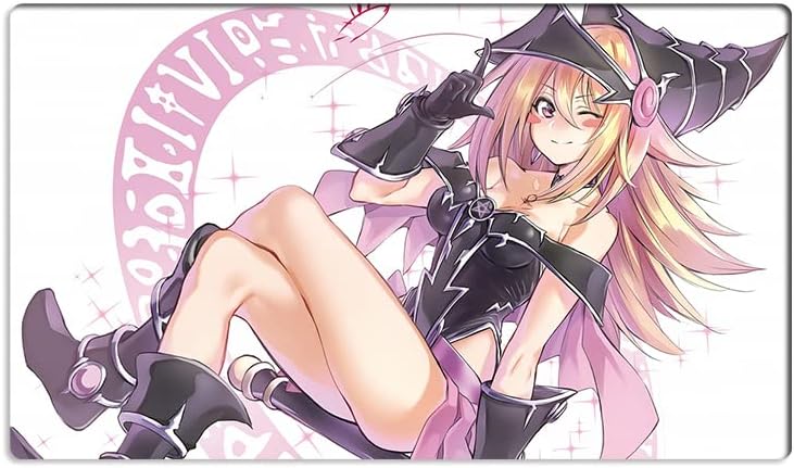 New Playmat Dark Magician Girl TCG CCG Trading Card Game Mat Pad No Zones + Free Bag (ZD014-969-K)