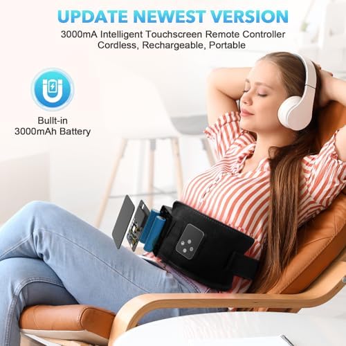 Red Light Therapy, Cordless Infrared Red Light Therapy Belt Wrap with Rechargeable Magnetic LED Screen Controller, Wireless Portable 660nm 850nm Infrared Red Light Therapy for Body Knee Pain Relief