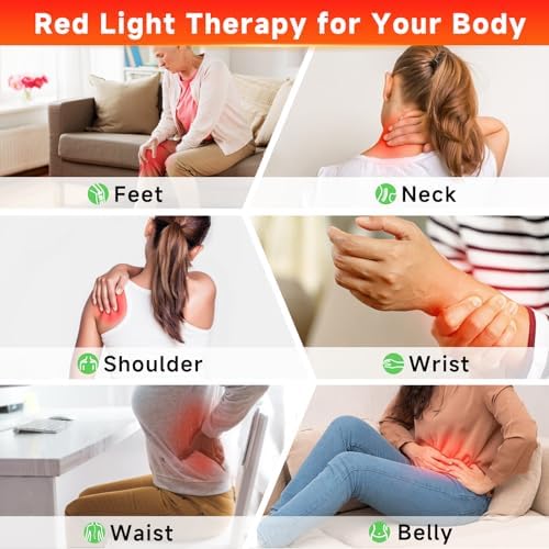 Red Light Therapy, 2 in 1 Red Light Therapy for Face and Body with Stand, Deep 660nm and 850nm Infrared Light Therapy, Red Light Therapy Device for Face, Muscles Pain, Skin, Back, Leg, Waist, Joints