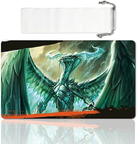 Board Game MTG Playmat Games Size 60X35 cm CCG Compatible for MTG CCG RPG Trading Card Game (MTG1-UGIN, The Spirit Dragon(1))
