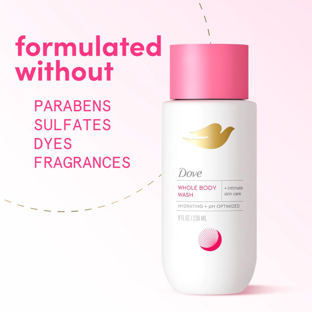 Dove Intimate Wash for Women - Gynecologist Tested Unscented Hydrating pH Optimized Feminine Wash For Sensitive Skin, 8 oz