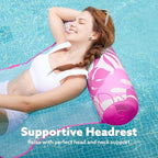 SLOOSH 2 Packs Hammock Pool Floats Adults, 4-in-1 Multi-Purpose Inflatable Pool Floats PVC Water Hammock Lounge Floaties