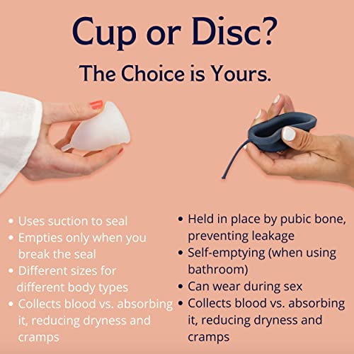 Pixie Soft Menstrual Disc - Ranked 1 for Most Soft Reusable Period Disc - Removable Stem - Wear for 12 Hours - Medical-Grade Silicone - Tampon, Pad, & Cup Alternative - Capacity of 6 Tampons