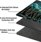 Playmat for MTG, with Free Storage Bags,Game Mat 24 x 14 inches, TCG and Board Game Mat for Cards,Mousepad Desk Mats (with Zones,Magic Mat 8)