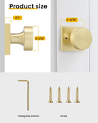 Goldenwarm 4 Pieces Brushed Gold Dummy Door Knobs Inactive Half Dummy Door Knob Brushed Brass No-Turning Door Dummy Knob for Closet Doors, Zinc-Alloy(2 Pack)
