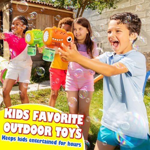 Boys Toys for 3-8 Year Old: 2 Pack Bubble Gun Machine Rechargeable, Kids Toys Birthday Gifts for 3 4 5 6 7 8 Years Old Boy Girls Toddlers Ages 3-5 Christmas Stocking Stuffers Valentines Easter Outdoor
