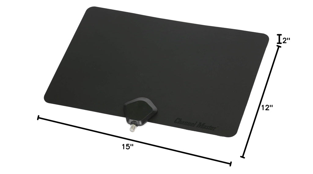 Channel Master FLATenna - Indoor Digital HDTV Antenna, 12' Coaxial Cable, Superior Reception Range & Signal Reliability, Supports 4K Smart TVs, OTA Broadcast & NextGen TV, Easy Install
