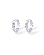 PAVOI 925 Sterling Silver Huggie Earrings, White Gold, Size 14 Millimeters