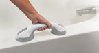 NL'AAHCÉ Grab Bars for Shower Heavy-Duty (2Pack) 12-Inch ADA Compliant Grab Bar for Seniors Shower Handles for Elderly Suction Handicap Safety Handrail for Bathroom Bathtubs Toilet Tiles Glass