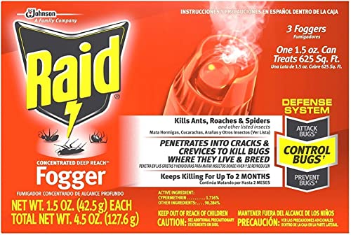 Raid Deep Reach Fogger 4.5 Ounce (Pack of 3)