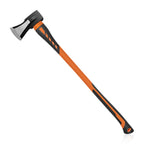 Chopping Axe, Hand Axe, Camp Hatchet for Splitting Kindling and Chopping Branches, Wood Chopping Axe 6.8 lb with 36-in Fiberglass Handle (L)