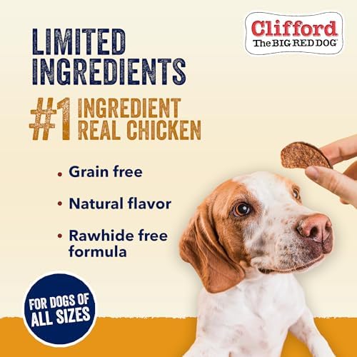 Clifford® Chicken Jerky Dog Treats | Healthy Dog Treats Small Dogs, Medium and Large Dogs | Real Chicken Jerky for Dogs, Grain Free, Rawhide Free Dog Chews - Just Two Ingredients (24oz)