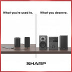 Sharp XL-BH250 Limited Edition 5-Disc Bluetooth Speaker System with USB, AM/FM, and Champagne Gold/Carbon Fiber Finish