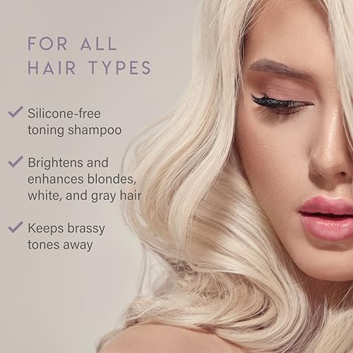 ALURAM Coconut Water Purple Shampoo for Women, Boosts Brightness, Banishes Brass, for All Hair Types