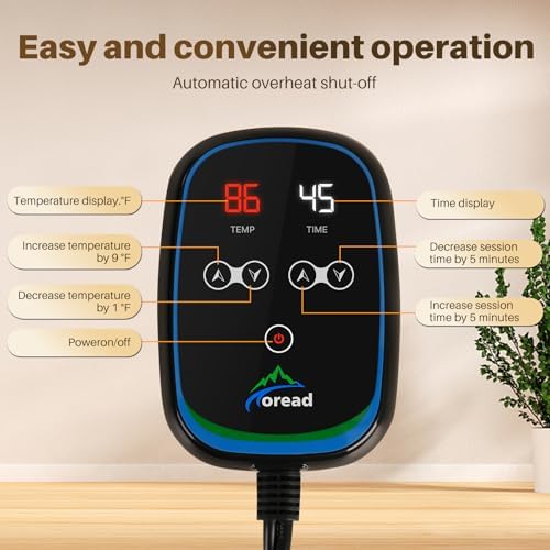 TOREAD PU Far Infrared Sauna Blanket for Relaxation and Detoxification，Portable Sauna Blanket Infrared with Red Light Therapy Suitable for All Body Types