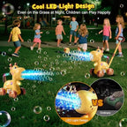Automatic Bubble Machine Toddler Toys: Giraffe Bubble Lawn Mover Outdoor Toy for 1 2 3 4 5 Year Old Boy Girl - Push or Handheld Bubble Maker Blower for Age 1-3 Kids Birthday Gifts