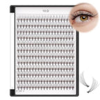 Bodermincer Black/Colored Cluster Lashes 240pcs 20D/40D DIY Eyelash Extension D Curl Long Individual Lashes Mixed Tray Faux Mink Lash Clusters Extensions 8-22mm (10D-10mm)