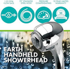 Niagara Conservation N2942CH Earth Spa 3-Spray with 1.25 GPM 2.7-in. Wall Mount Handheld Shower Head in Chrome, 1-Pack | Bathroom Shower Head Sprayer with Pressure Compensation Technology