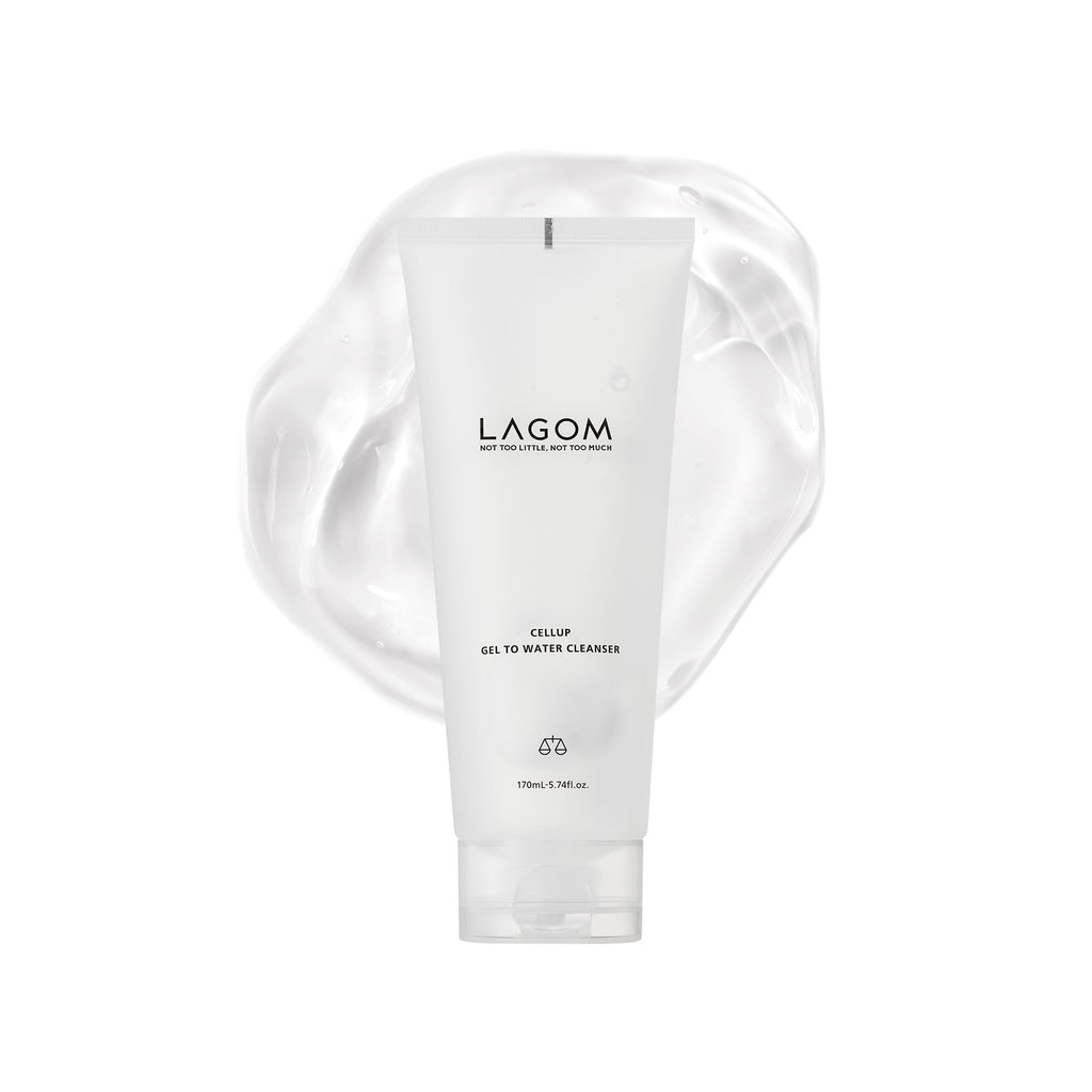 LAGOM Cellup Gel To Water Cleanser, Gentle Morning Face Wash with Hydrating Aqualicia, Non-Foaming Jelly Texture for Daily Use, low-irritation,K-Skincare 5.74 Fl Oz