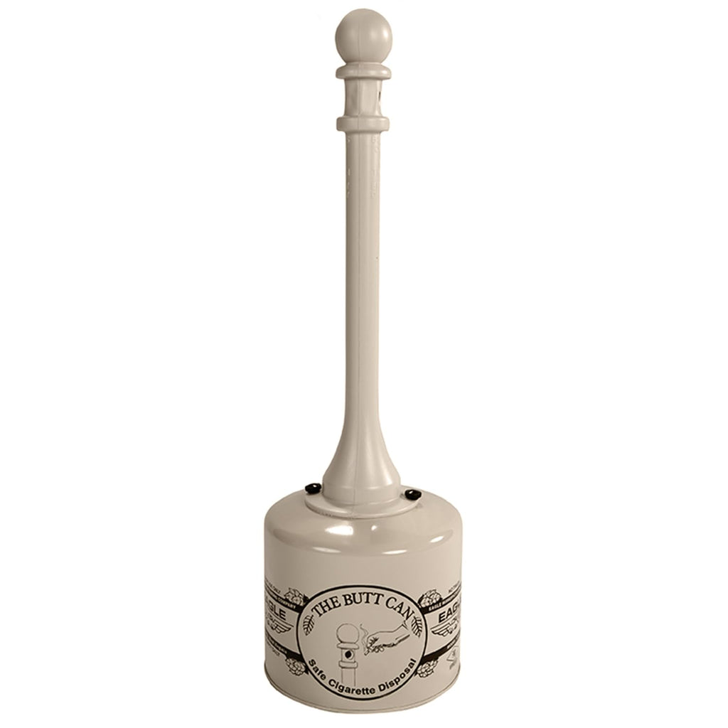 Eagle Cigarette Butt Receptacle, 5 Gallon Capacity, Beige