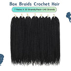 Crochet Box Braids Hair 7 Packs 30 Inch Pre Looped Goddess Boho Crochet Hair for Black Women (30 inch, 1B)
