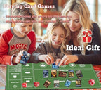 Card Game Playmats MTG Playmat for Beginner 2 Pack with Dices, Magic Mat Commander Deck Card Playmat for TCG MTG Accessories Play Mat 24x14 Inches Duel Card Battles, Red/Green