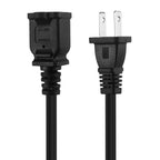 15-Feet Long Polarized US 2-Prong Male-Female Extension Power Cord Cable, 16AWG 2 Outlet Extension Cable Cord US AC 2-Prong Male/Female Power cable10A/125V, Nema 1-15P to 1-15R Cable Polarized