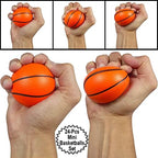 Mini Sports Balls for Kids Party Favor Toy, Soccer Ball, Basketball, Football, Baseball (24 Pack) Squeeze Foam for Stress, Anxiety Relief, Relaxation. (24 Pack (Basketballs))