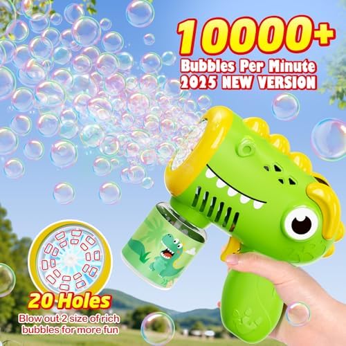 Boys Toys for 3-8 Year Old: 2 Pack Bubble Gun Machine Rechargeable, Kids Toys Birthday Gifts for 3 4 5 6 7 8 Years Old Boy Girls Toddlers Ages 3-5 Christmas Stocking Stuffers Valentines Easter Outdoor