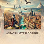 Assassin Overlooking (Stitched) - MTG Playmat - Compatible with Magic The Gathering Playmat - Play MTG, YuGiOh, TCG - Original Play Mat Art Designs & Accessories