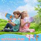 Bubble Machine Gun, 69 Holes Bubble Gun with Lights, Pink Outdoor Summer Beach Kids Bubbles Toys Birthday Wedding Party Fun for Girls Boys