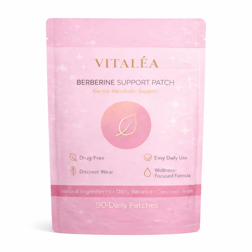 Vitalea. Berberine Patches with L-Glutamine, Berberine, Natural Support, Expert Formulated for Men and Women, 90 Count - 3 Month Supply
