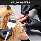 OKIAAS Black/Pink Vinyl Gloves Disposable Latex Free, Food Safe, Powder Free, 5 Mil Thickened for Cooking, Cleaning, Food Prep, Baking, Hair Dye, Tattoo, Medium, 200 Count