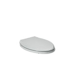 "KOHLER 4636-RL-95 Cachet ReadyLatch Elongated Toilet Seat Slow Close, Soft Close Toilet Seat Quiet Lid, Contoured Grip-Tight Bumpers Installation Hardware, Apartment Essentials, Ice Grey "