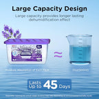 W&E Choice Moisture Absorbers with Lavender Scent, Portable Dehumidifier for Closet & Bathrooms, Kitchen, Humidity Absorber Odor Eliminator Absorber, 12Pack
