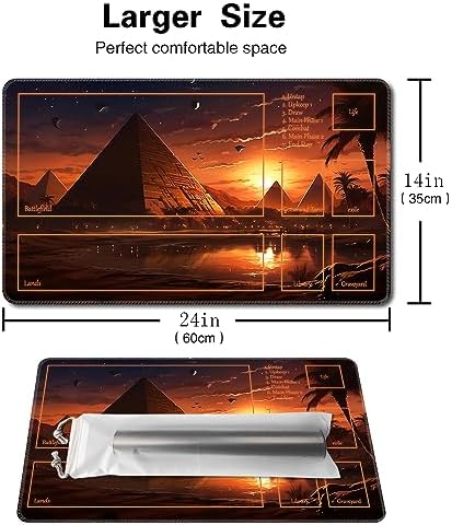 MTG Playmat - Non-Slip Backing Printing, Ideal for Card Game Enthusiasts TCG Playmat (Desert mecca-Deck)