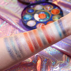 Galactic Assemble Eyeshadow Palette 14 Colors Glitter Shimmer Metallic Eye Shadow Pallet Brown Blue Galaxy Eye Makeup Palettes Create Space-like Eyes Make up Vegan & Talc Free