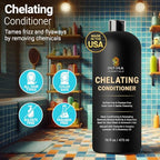 Chelating Conditioner - Sulfate Free Metal Detox Conditioner Enriched with Chelactik-3 & Rosemary Oil, Color Safe Hard Water Conditioner for Mineral Build Up Swimmers Hair - 16 fl oz