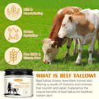 Beef Tallow for Skin, 2Pcs Tallow Face Moisturizer, Natural Grass-Fed Grass Finished Beef Tallow and Honey Balm Deeply Moisturizing for Face & Body
