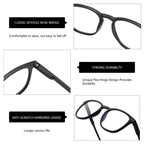 BLUEMOKY Reading Glasses for Women Men, Blue Light Blocking Glasses 2 Pack, Computer Readers, Spring Hinge(1.00x)