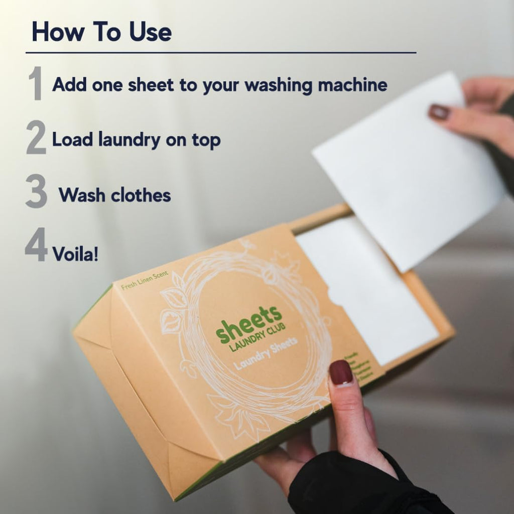 Sheets Laundry Club Detergent Sheets, Fresh Linen, up to 100 Loads